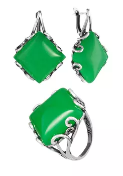 Комплект "Роскошный акцент" (серьги+кольцо)