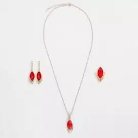 Комплект украшений "Рубиновый блеск"