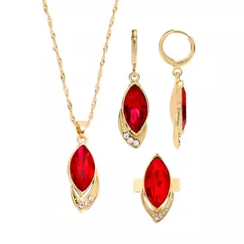 Комплект украшений «Рубиновый блеск»