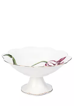 Конфетница фарфоровая "Розовый тюльпан"