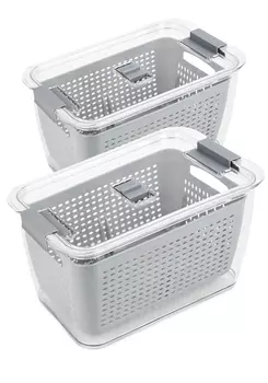 Контейнеры для хранения с дуршлагом, 2 шт.