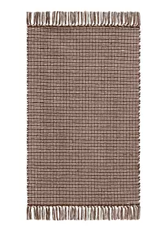 Коврик из хлопка с бахромой