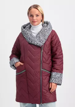 Куртка стеганая с анималистичным принтом