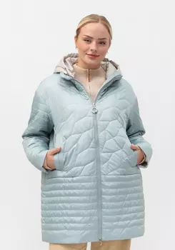 Куртка стеганая с контрастным капюшоном