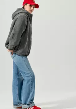 Куртка в стиле тедди с капюшоном