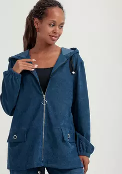 Куртка вельветовая с капюшоном на молнии