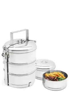 Ланч-бокс из нержавеющей стали, 3 яруса