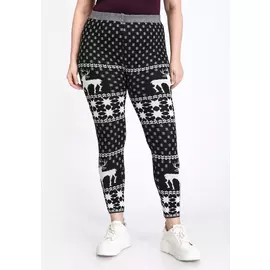 Леггинсы утепленные новогодние