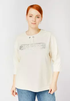 Лонгслив с принтом и кулиской