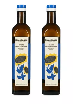 Масло подсолнечное холодного отжима, 2 шт.