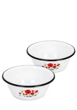 Миска "Красные маки" (2 шт.)
