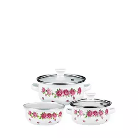 Набор эмалированной посуды "Роузи"