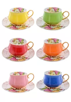 Набор чайных пар "Радуга" (6 шт.)