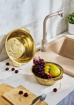 Набор дуршлагов из нержавеющей стали, 2 шт.