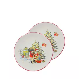 Набор из 2-х тарелок в новогоднем дизайне