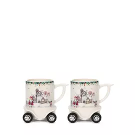 Набор из 4-х кружек на колёсах