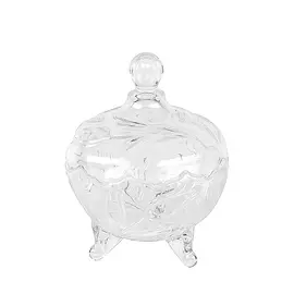 Набор из 4-х стеклянных вазочек с крышкой