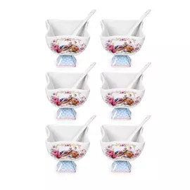 Набор из 6-ти креманок с ложками.