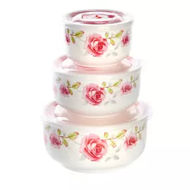 Набор контейнеров керамических с крышками