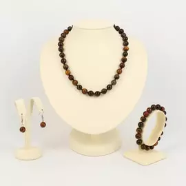 Набор (колье + браслет + серьги) "Природное достояние"