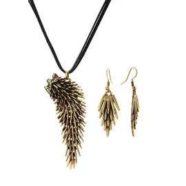 Набор (колье + серьги) "Ежик"