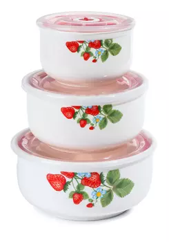 Набор контейнеров "Клубника", 3 шт.