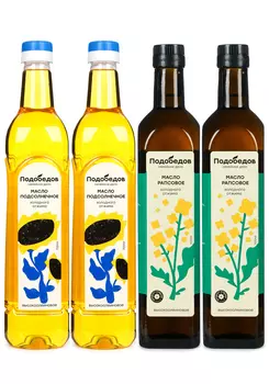 Набор масел холодного отжима, 4 шт.