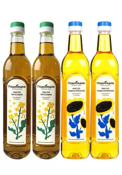 Набор масел холодного отжима, 4 шт.