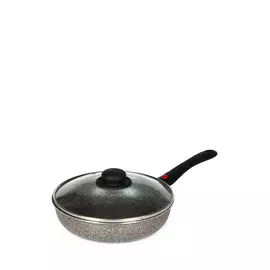 Набор сковород со съемной ручкой «Сила камня» (24 см+26 см), черный