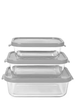 Набор стеклянных контейнеров 3шт.