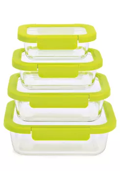 Набор стеклянных контейнеров с крышками, 4шт.