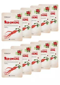 Набор тканевых масок с женьшенем, 10 шт.