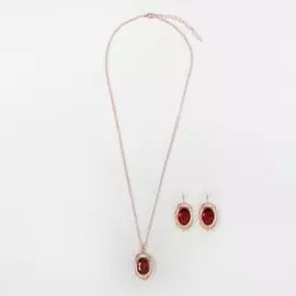 Набор "Рубиновая страсть": серьги
