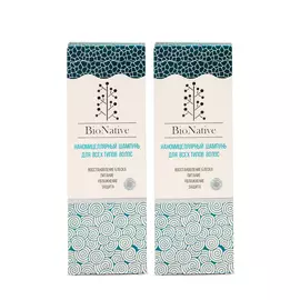 Наномицеллярный шампунь Bionative, 2 шт.