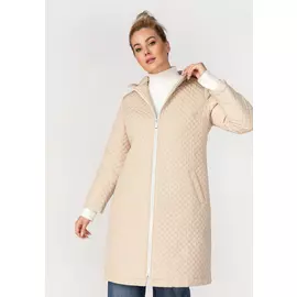 Пальто на молнии с мелкой стежкой