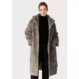 Пальто прямого кроя из овечьей шести