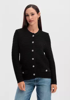 Пиджак в полоску на металлических пуговицах