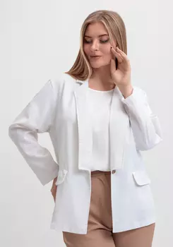 Пиджак прямого кроя с карманами