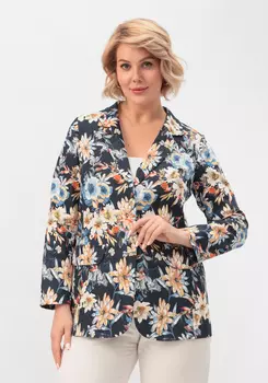 Пиджак с цветочным принтом