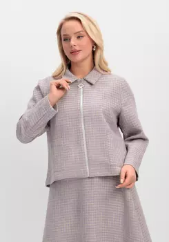 Пиджак с накладными карманами твидовый