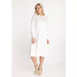 Платье А-образного силуэта с ажуром