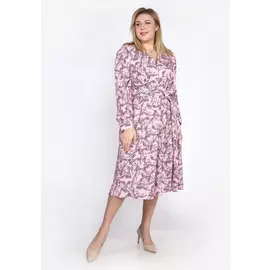 Платье А- силуэта с цветочным принтом