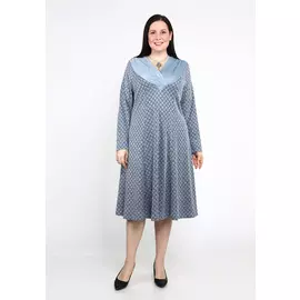 Платье А-силуэта с геометрическим принтом