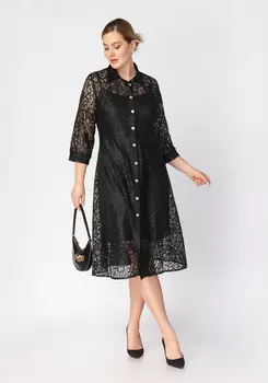 Платье ажурное на пуговицах