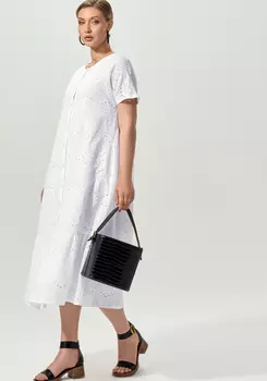 Платье ажурное с цельнокроеным рукавом
