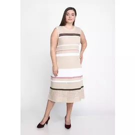 Платье ажурное в полоску