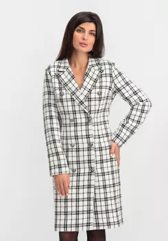 Платье двубортное из твида