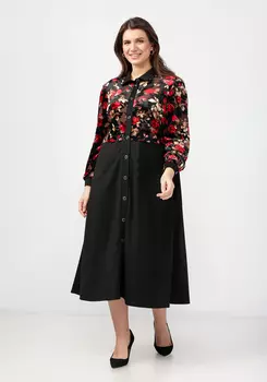 Платье из комбинированной ткани "Джесс"