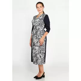 Платье комбинированное на запах