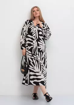 Платье макси с длинным рукавом